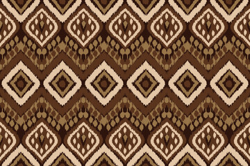 Abstract ethnic ikat pattern traditional Design for background, carpet, wallpaper, clothing, wrapping, Batik, fabric, Vector illustration. embroidery style.