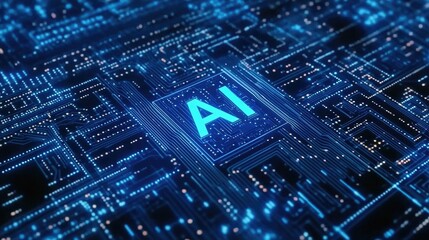 ai on chip circuit background