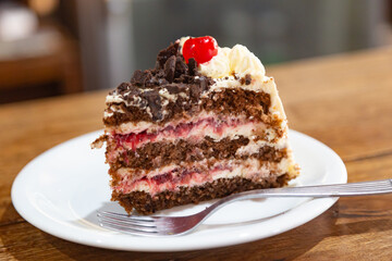 slice of black forest cake