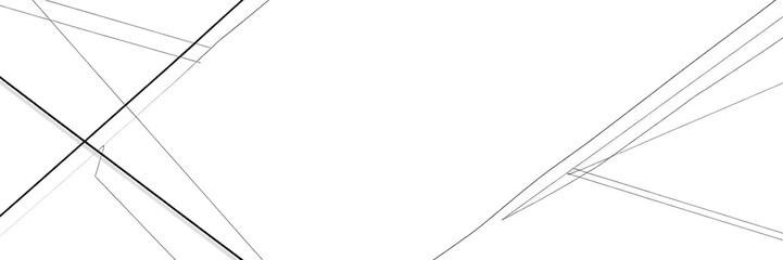 Fototapeta premium Geometric shapes and abstract lines create a dynamic composition on a minimalist white background, graphic background, visual interest, modern design