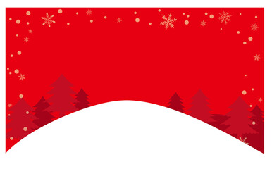 冬の山のイラスト背景素材