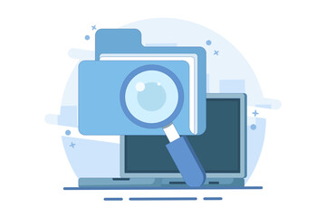 Concept Scan or examine folder documents, investigate document archive review, online analysis, reports or documents, examine legal documents, find or search file archive documents.