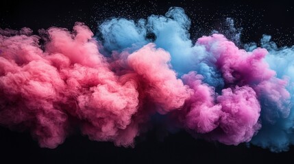 Fototapeta premium Abstract Pink Purple Blue Smoke Clouds Colorful Background