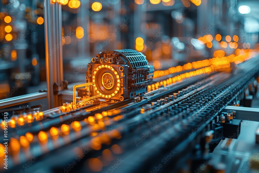 Poster monitoring efficiency smart factory with advanced sensor technology for enhanced production in indus