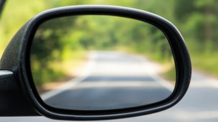 Reflections on the open road car side mirror nature landscape driving