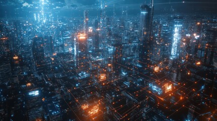 Global network connecting with digital technology and innovative solutions