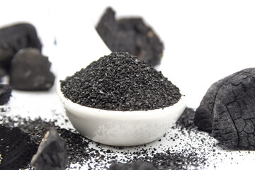 spoon with activated carbon granules