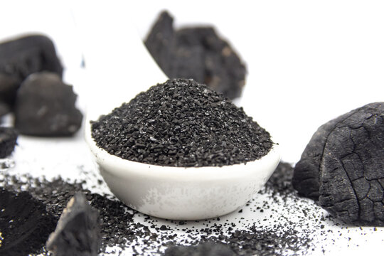 spoon with activated carbon granules