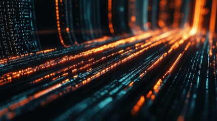 Obraz premium Abstract Digital Data Flow