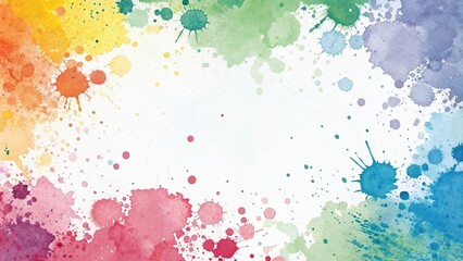 Obraz premium Vibrant and bright watercolor background with splatters, bold brushstrokes, abstract art