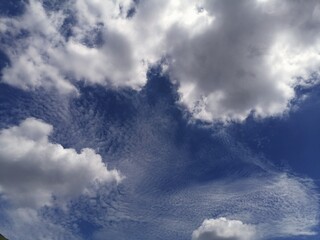 Cloudy and blue sky background 