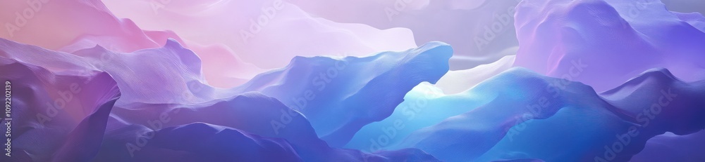 Poster a serene abstract landscape with soft, flowing colors and gentle shapes.