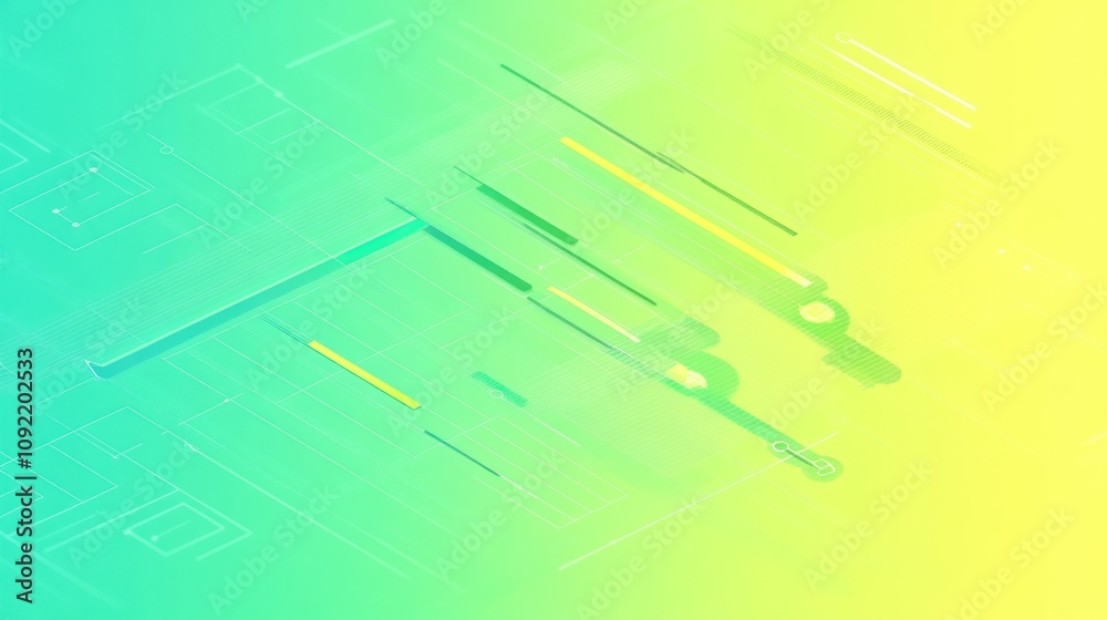 Aufkleber A collection of drafting tools and instruments against a gradient background.
