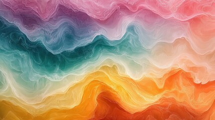 Obraz premium A vibrant, abstract wave pattern blending colors in a fluid, artistic design.