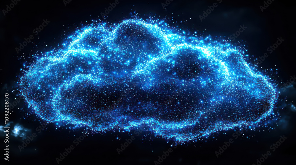 Poster streamlining operations with cloud-based business solutions enhancing efficiency in digital workspac