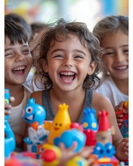 UNICEF Birthday, Joyful Children Group Celebrating Birthday Party Fun