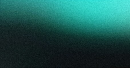 Obraz premium Grainy background Black to Seafoam abstract gradient noise texture