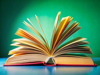Naklejka premium Close-Up Book Cover Set Isolated Background - Copy Space Left