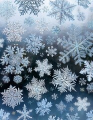 Intricate Snowflake Background for Festive Designs
