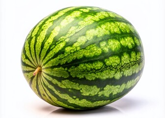 Fresh Watermelon, Isolated White Background, Documentary Style