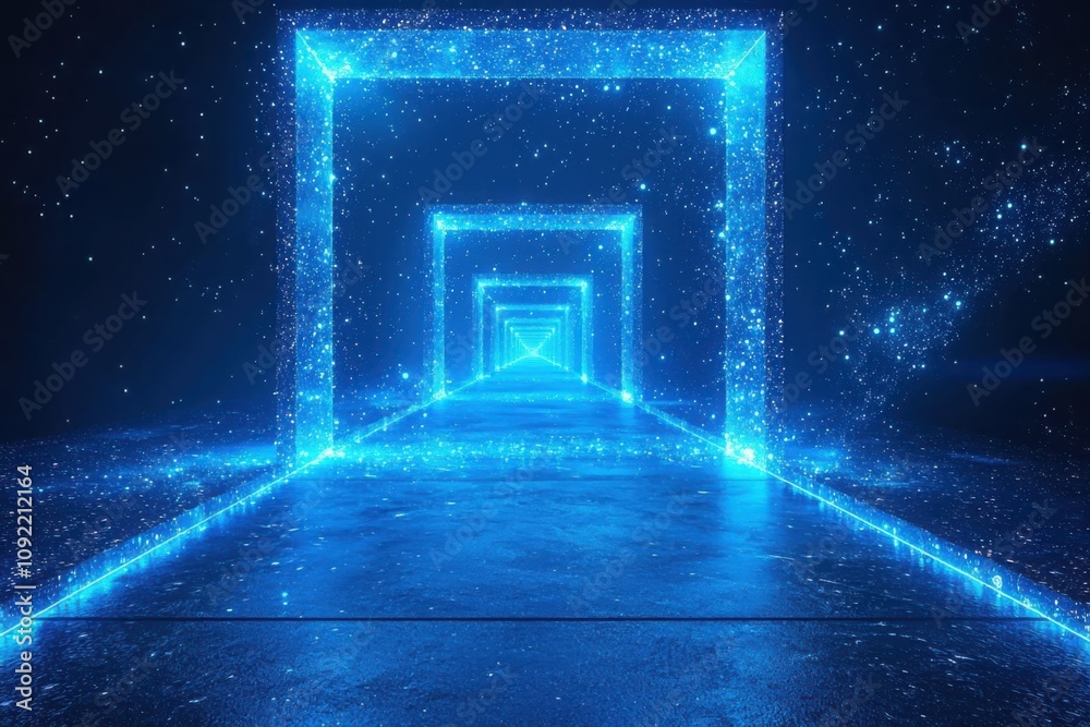 Poster processing power unleashed data center of advanced servers technology hub digital landscape high-tec