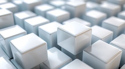 Obraz premium 3d rendering of cube abstract geometric background. technology concept