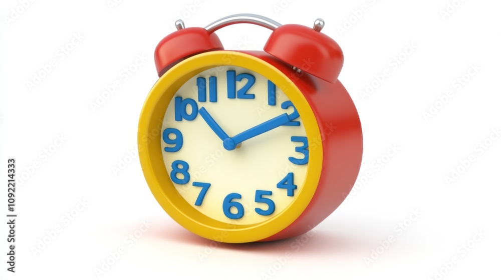 Aufkleber A colorful alarm clock displaying the time with a classic design.