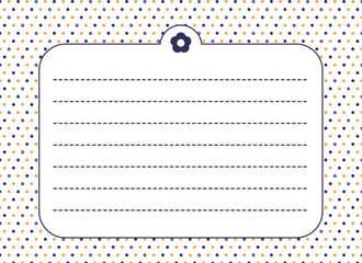 水玉　花　ポップ　手紙　便箋