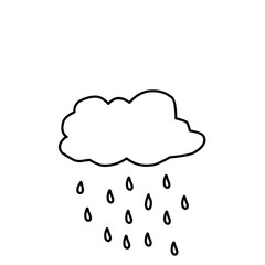 Raining Cloud Outline 