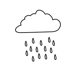Raining Cloud Outline 