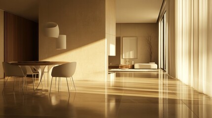 Modern Interior Design with Warm Lighting