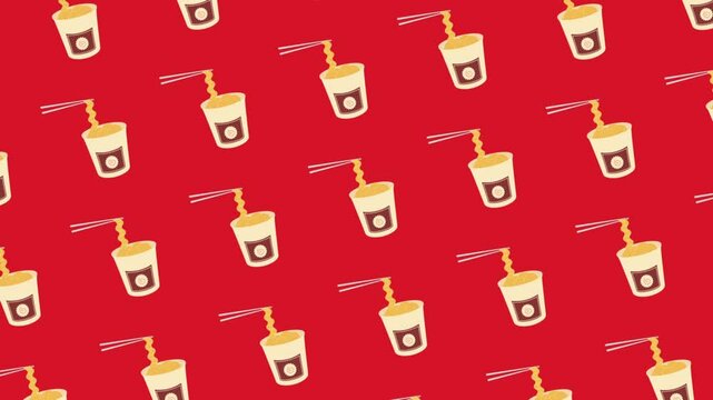 Ramen noodle pattern background