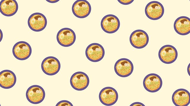 Ramen noodle pattern background