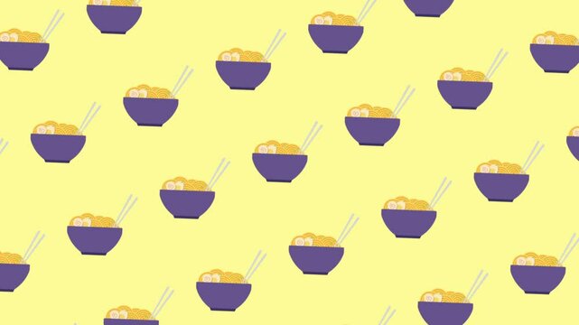 Ramen noodle pattern background