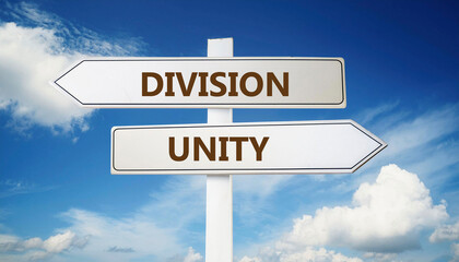 Fototapeta premium division and unity sign