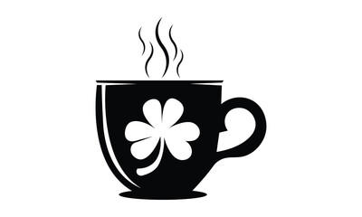 St Patrick Tea Cup Vector Art