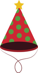 Colorful Polka Dot Party Hat Illustration