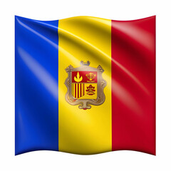 Obraz premium Andorra flag on white background