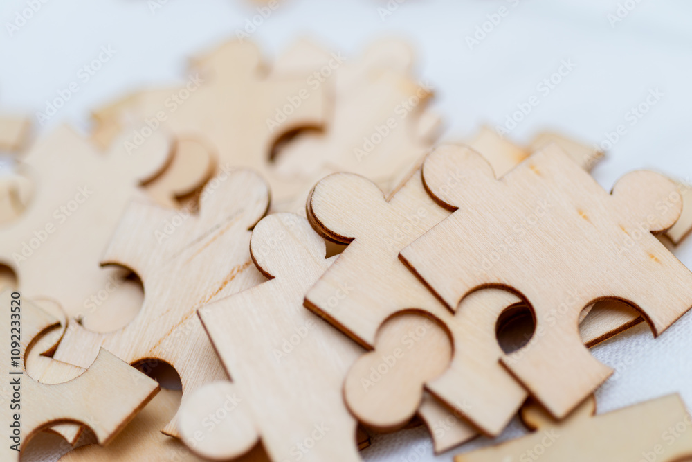 Leinwandbilder business strategy puzzle solving session office space collaboration workshop professional environmen