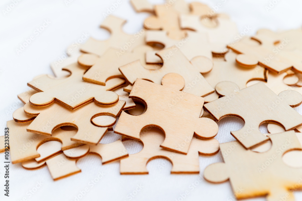 Aufkleber puzzle pieces for business growth creative workspace visual content collaborative environment engagi