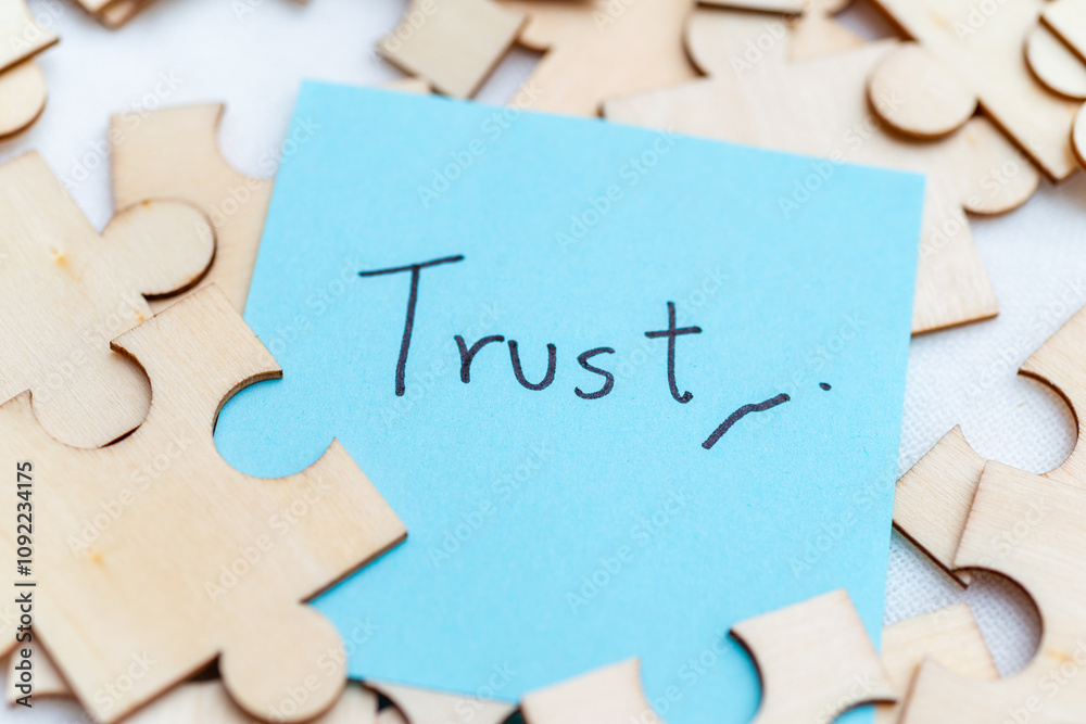 Poster Building trust in business relationships understanding the role of trust in corporate environments office conceptual focus