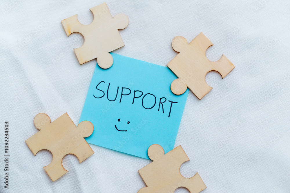 Poster Support strategies for business growth office environment visual content motivational concept engaging viewpoint