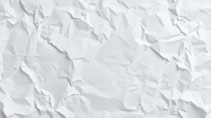 Naklejka premium Crumpled white paper texture with creases and wrinkles for background design, vintage, poster