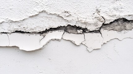 Obraz premium Old concrete wall textures, white-black-gray, cracks, abstract background, Urban palimpsest reveals layers of history etched in monochrome and decay, Macro photography uncovers miniature mountain