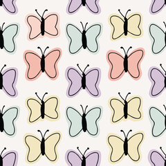 Butterfly pattern cute pattel color