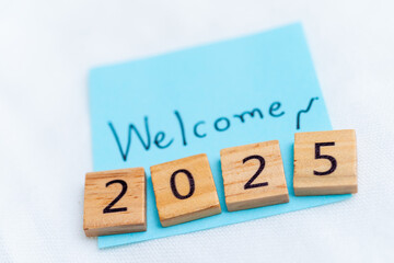 Welcome 2025 a new year business strategy unveiled home office visual content professional environment motivational perspective