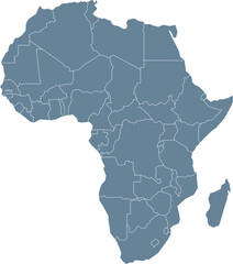 High capacity illustration (vector) Africa map