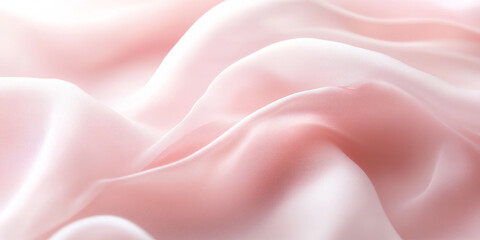 Obraz premium Elegant pink silk fabric draped softly in gentle waves