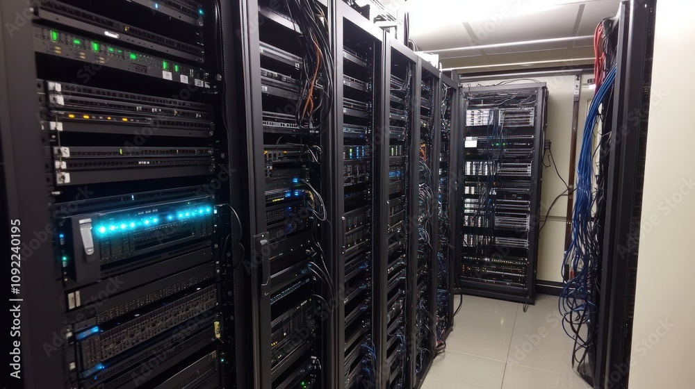 Poster data center server room network infrastructure