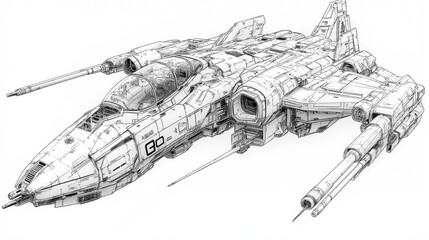 戦闘機の塗り絵